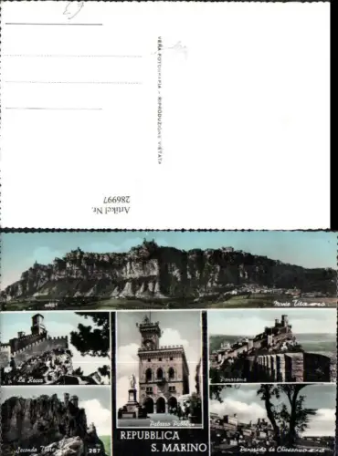 286997,San Marino Totale Palazzo Pubblica Monte Titano La Rocca Seconda Torre Mehrbildkarte