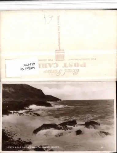 481479,Kanalinsel Jersey Heavy seas on the north coast Küste