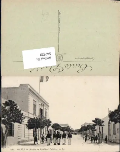 547639,Africa Tunisia Gabes Avenue du President Fallieres Colonie