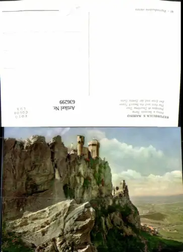 636299,Repubblica San Marino Prima e Seconda Torre Der Erste u. Zweite Turm