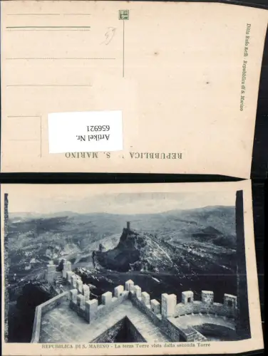 656921,Repubblica di San Marino La terza Torre vista dalla seconda Torre