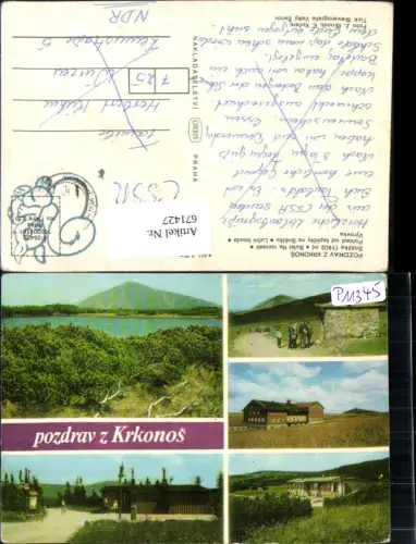 671427,Mehrbild Ak Pozdrav z Krkonos Snezka Bufet Na rozcesti Lucni bouda