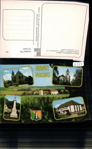 671441,Mehrbild Ak Quincy-Voisins Seine-et-Marne La ferme de Charny L eglise France