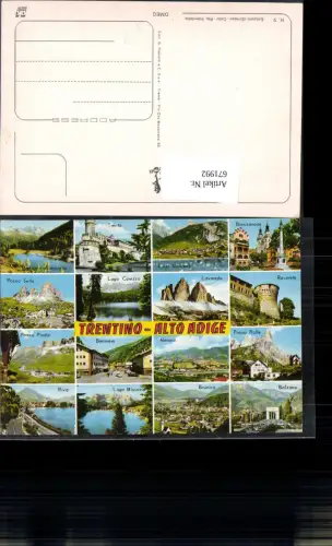 671992,Mehrbild Ak Trentino Alto Adige Trento Rovereto Bolzano Italy