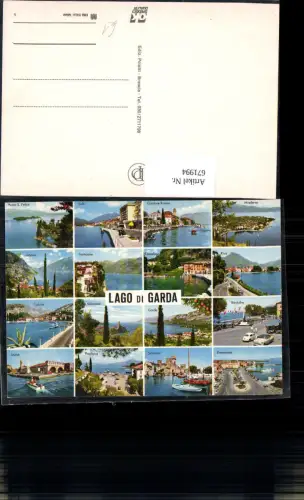 671994,Mehrbild Ak Lago di Garda Salo Gardo Sirmione Lazise Torbole Italy