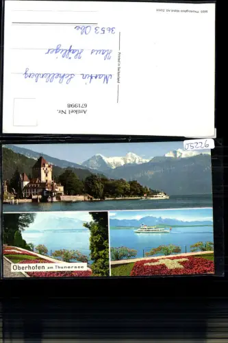 671998,Mehrbild Ak Oberhofen a. Thunersee Schiff Dampfer Switzerland
