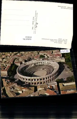 672014,Fliegeraufnahme Nimes Gard Vue arienne des Arenes Amphitheatre France
