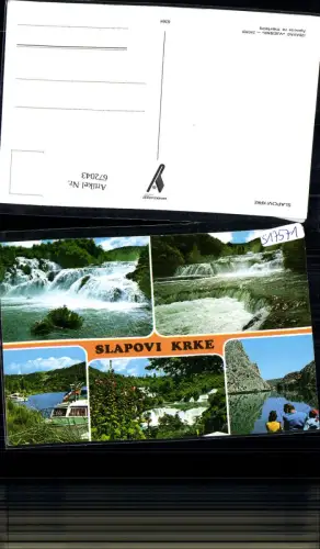 672043,Mehrbild Ak Slapovi Krke Wasserfall Boote Croatia