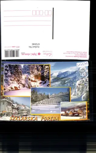 672046,Mehrbild Ak Szklarska Poreba Schreiberhau Wodospad Szklarki Winteransicht