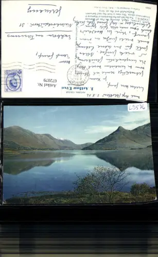 672079,Loch Leven Argyll showing the Pap of Glencoe Mountains of Mamore United Kingdom