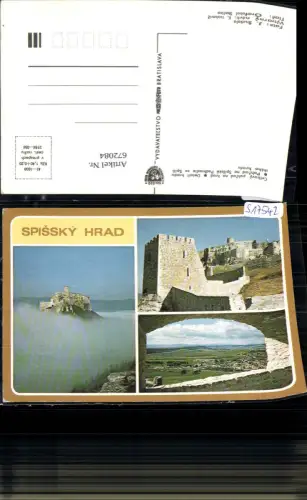 672084,Mehrbild Ak Spissky Hrad Schloss Celkovy pohlad na hrad