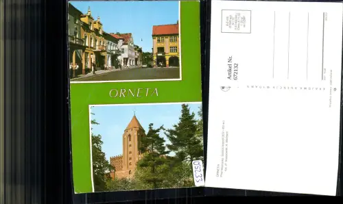 672132,Mehrbild Ak Orneta Plac Wolnosci Gotycki kosciol