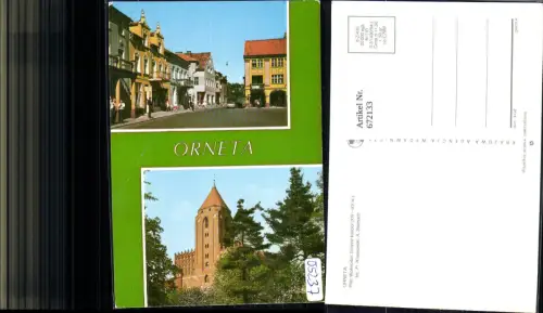 672133,Mehrbild Ak Orneta Plac Wolnosci Gotycki kosciol