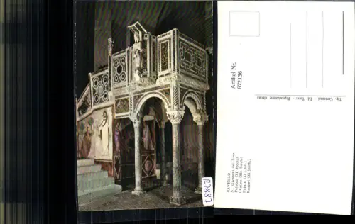 672136,Ravello S. Giovanni del Toro Kanzel Pulpito Italy