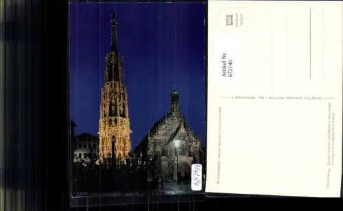 672140,Nürnberg Schöner Brunnen u. Frauenkirche b. Nacht Germany