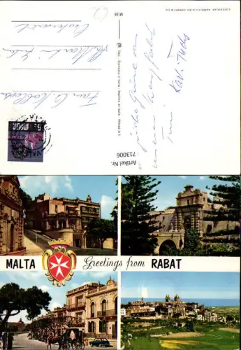 713006 Mehrbild AK Malta Greetings from Rabat