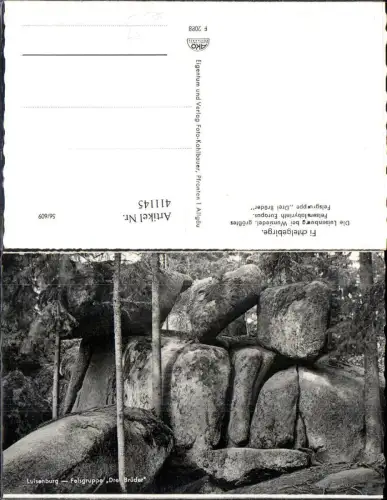 411145,Gesteinsformation Fichtelgebirge Luisenburg Wunsiedel Felsgruppe Drei Brüder