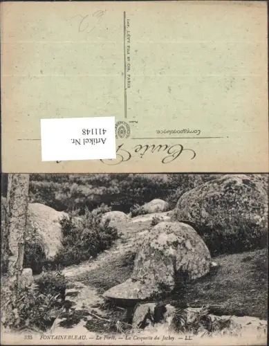 411148,Gesteinsformation Fontainebleau La Foret La Casquette du Jockey