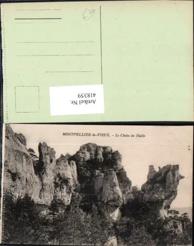 418359,Montpellier-le-Vieux La Chaise du Diable Felsen Gesteinsformation