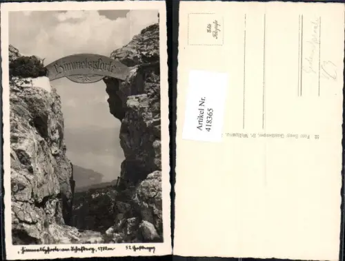 418365,Foto Ak Himmelspforte am Schafberg St Wolfgang Gesteinsformation pub Foto Sepp Gastberger