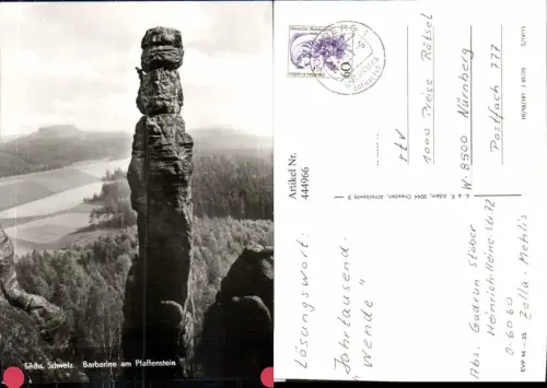 444966,Sächs. Schweiz Barbaine a. Pfaffenstein Königstein Gesteinsformation Felsen