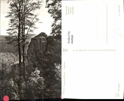 444968,Foto Ak Frauenwald Tillyfelsen Gesteinsformation Felsen
