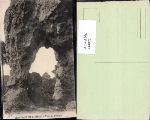 444972,Montpellier-le-Vieux L Arc de Triomphe Gesteinsformation Felsen