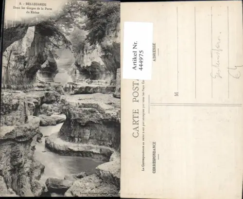 444975,Bellegarde Dans les Gorges de la Perte du Rhone Gesteinsformation Felsen