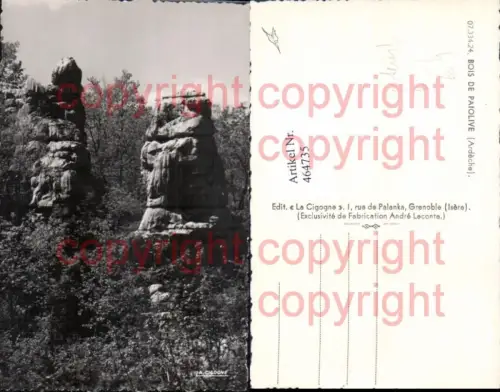 464735,Bois de Paivolive Ardeche Felsen La Gigogne Gesteinsformation