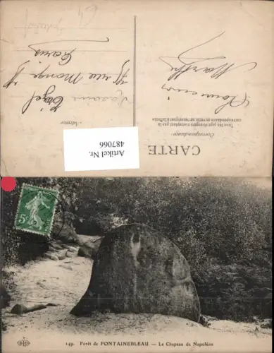 487066,Gesteinsformation Foret de Fontainebleau Le Chapeau de Napoleon
