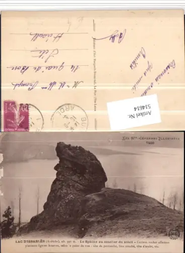 514614,Lac d'Issarles Le Sphinx Gesteinsformation Felsen