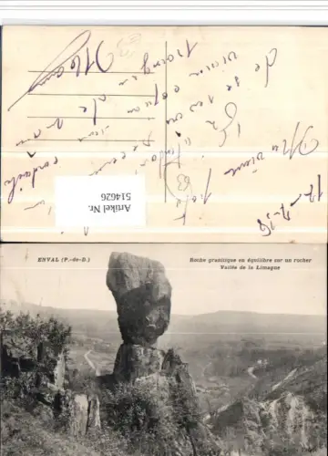 514626,Enval Roche granitique en equilire Gesteinsformation Felsen