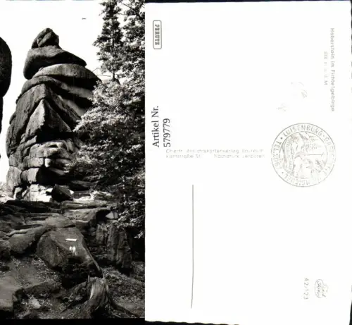 579779,Foto Ak Haberstein i. Fichtelgebirge Gesteinsformation