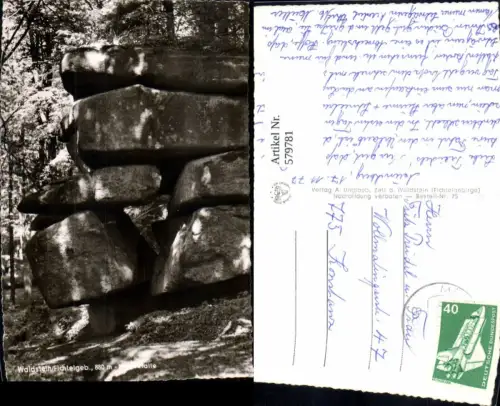 579781,Foto Ak Waldstein Fichtelgebirge Mäusefalle Gesteinsformation