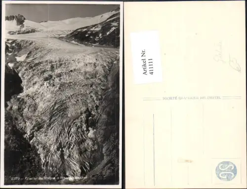 411111,Foto Ak Glacier du Rhone Rhonegletscher Gletscher