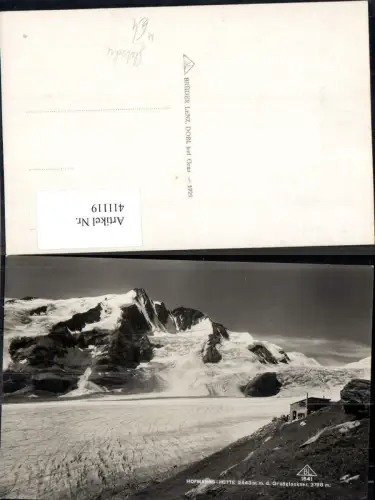 411119,Foto Ak Hofmanns-Hütte m. d. Großglockner Gletscher