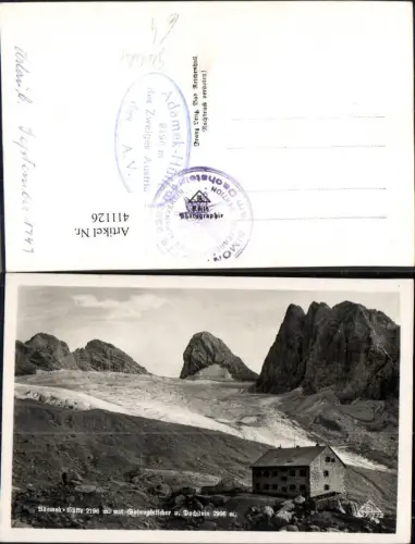411126,Foto Ak Gletscher Adamek-Hütte Rofangletscher Dachstein