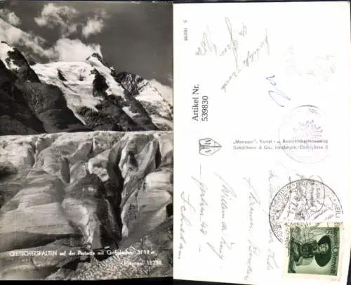 539830,Mehrbild Ak Gletscherspalten auf d. Pasterze Großglockner Heiligenblut Gletscher