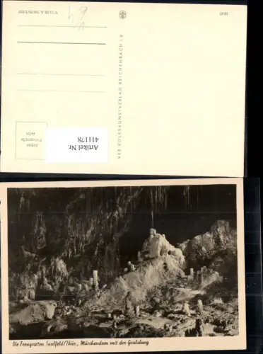 411178,Foto Ak Höhle Grotte Feengrotte Saalfeld Thür. Märchendom m. d. Gralsburg pub VEB 10/47