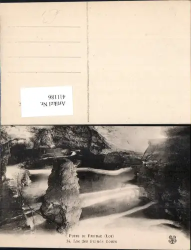 411186,Höhle Grotte Puits de Padirac Lot Le Lac des Grands Gours