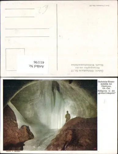 411196,Höhle Grotte Dachstein Rieseneishöhle Obertraun Eisfiguren i. d. großen Eiskapelle