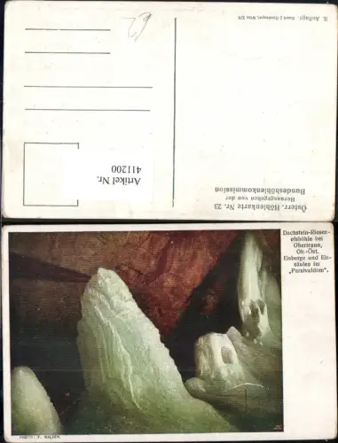 411200,Höhle Grotte Dachstein Rieseneishöhle Obertraun Eisberge u. Eissäulen i. Parzivaldom