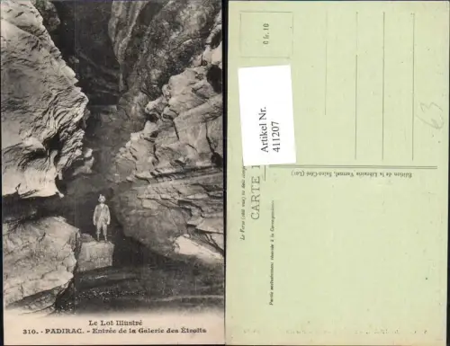 411207,Höhle Grotte Padirac Entree de la Galerie des Etroits
