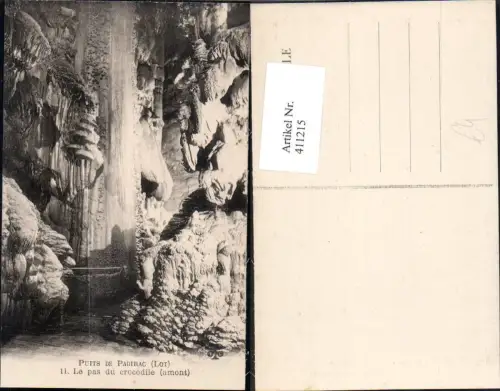 411215,Höhle Grotte Puits de Padirac Lot Le pas du crocodile amont