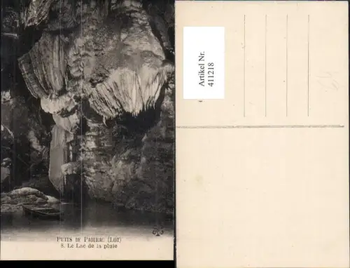 411218,Höhle Grotte Puits de Padirac Lot Le Lac de la pluie Boot