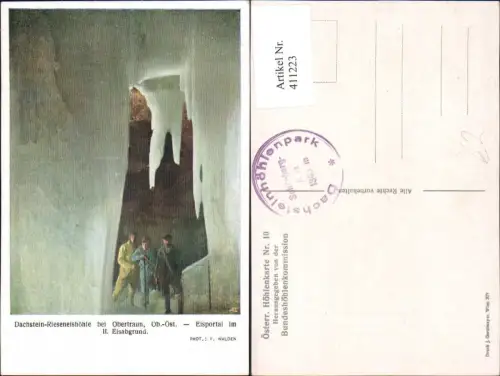 411223,Höhle Grotte Dachstein Rieseneishöhle Obertraun Eisportal i. II Eisabgrund