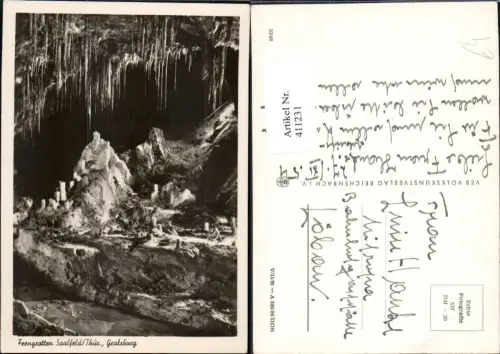 411231,Foto Ak Höhle Grotte Feengrotte Saalfeld Thür Gralsburg