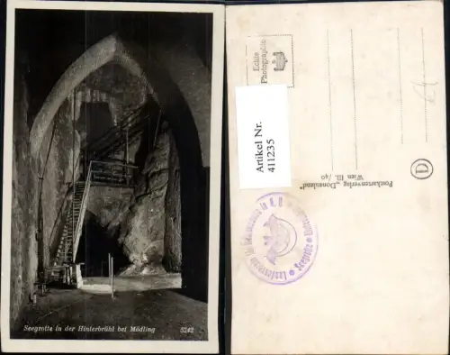 411235,Foto Ak Höhle Grotte Seegrotte i. d. Hinterbrühl b. Mödling