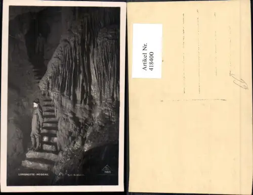 418400,Foto Ak Lurgrotte Peggau Semriach Mann i. Höhle Grotte