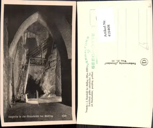 418408,Seegrotte i. d. Hinterbrühl Mödling Stiege Höhle Grotte
